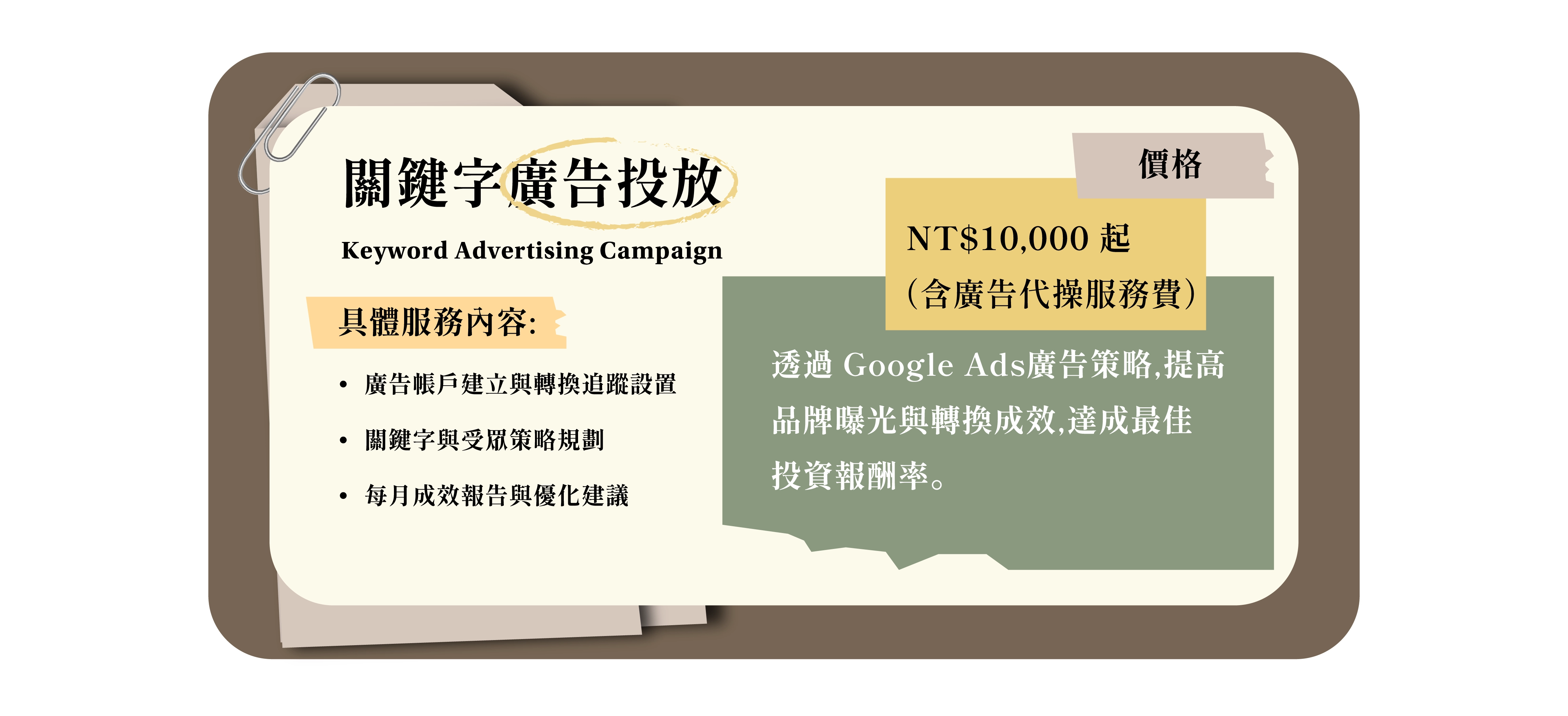 關鍵字廣告投放