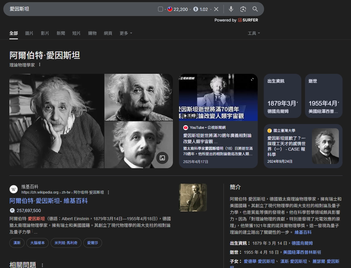google 知識卡