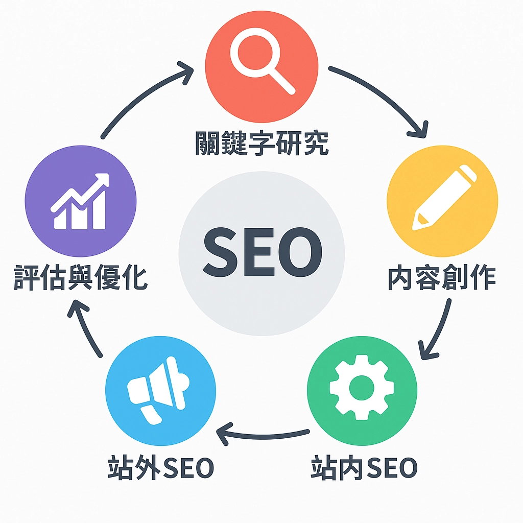 seo的步驟是一個無限循環